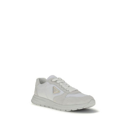 White Recycled Polyamide Athletic Sneakers