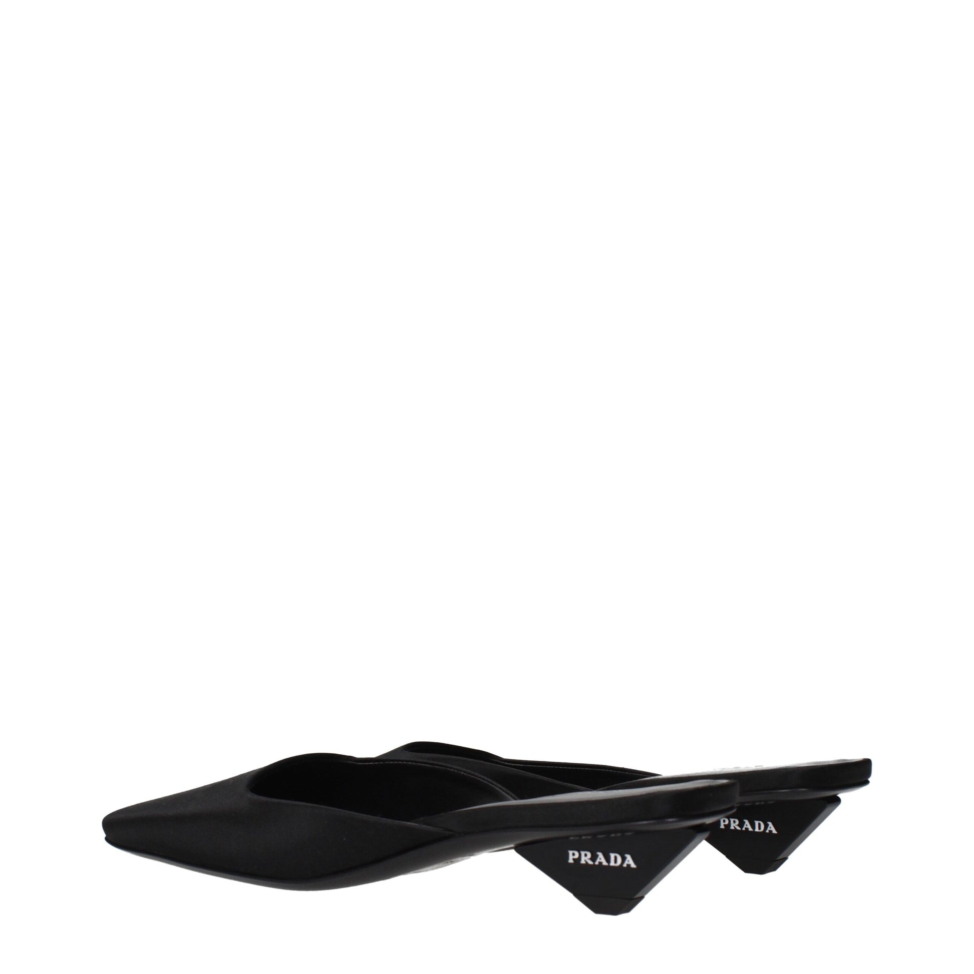 Black Satin Flat Sandals