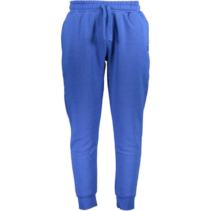 Blue Cotton Men's Track Pant