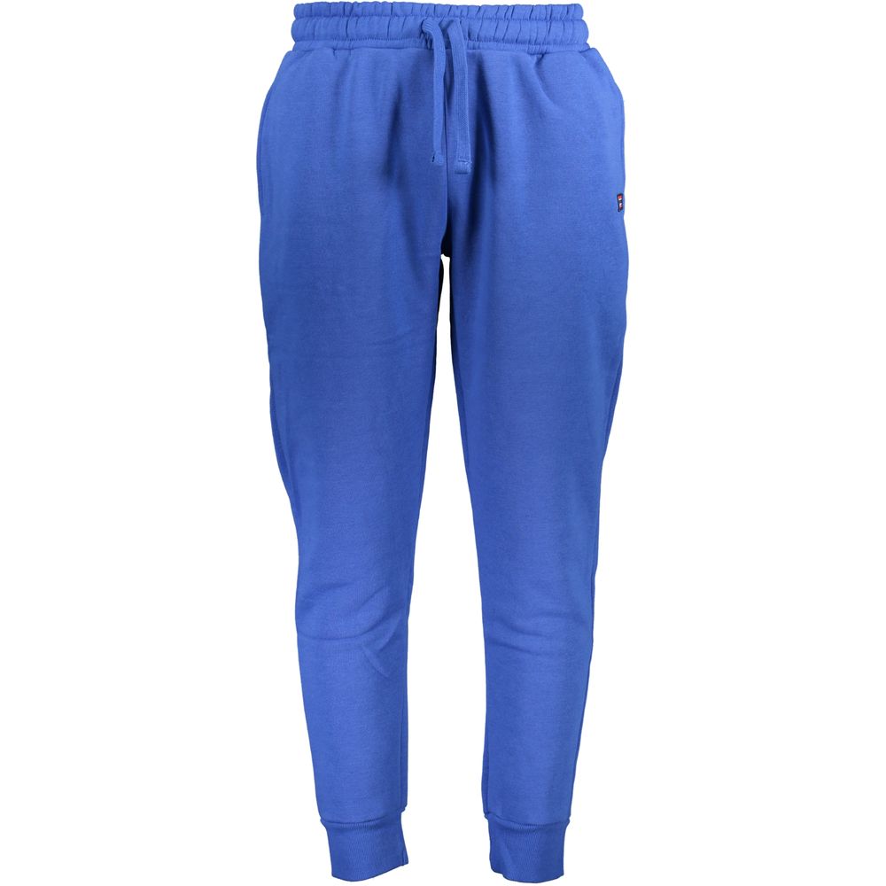 Blue Cotton Men's Track Pant