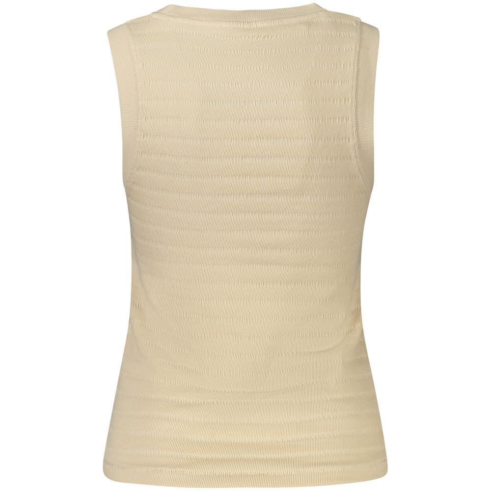 Beige Cotton Tank Top