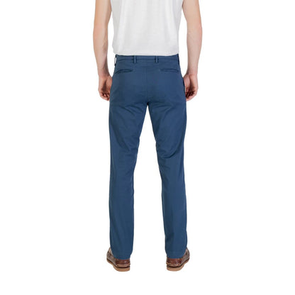 Blue Cotton Skinny Pant