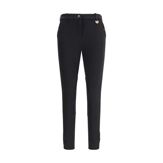 Black Cotton Casual Pants