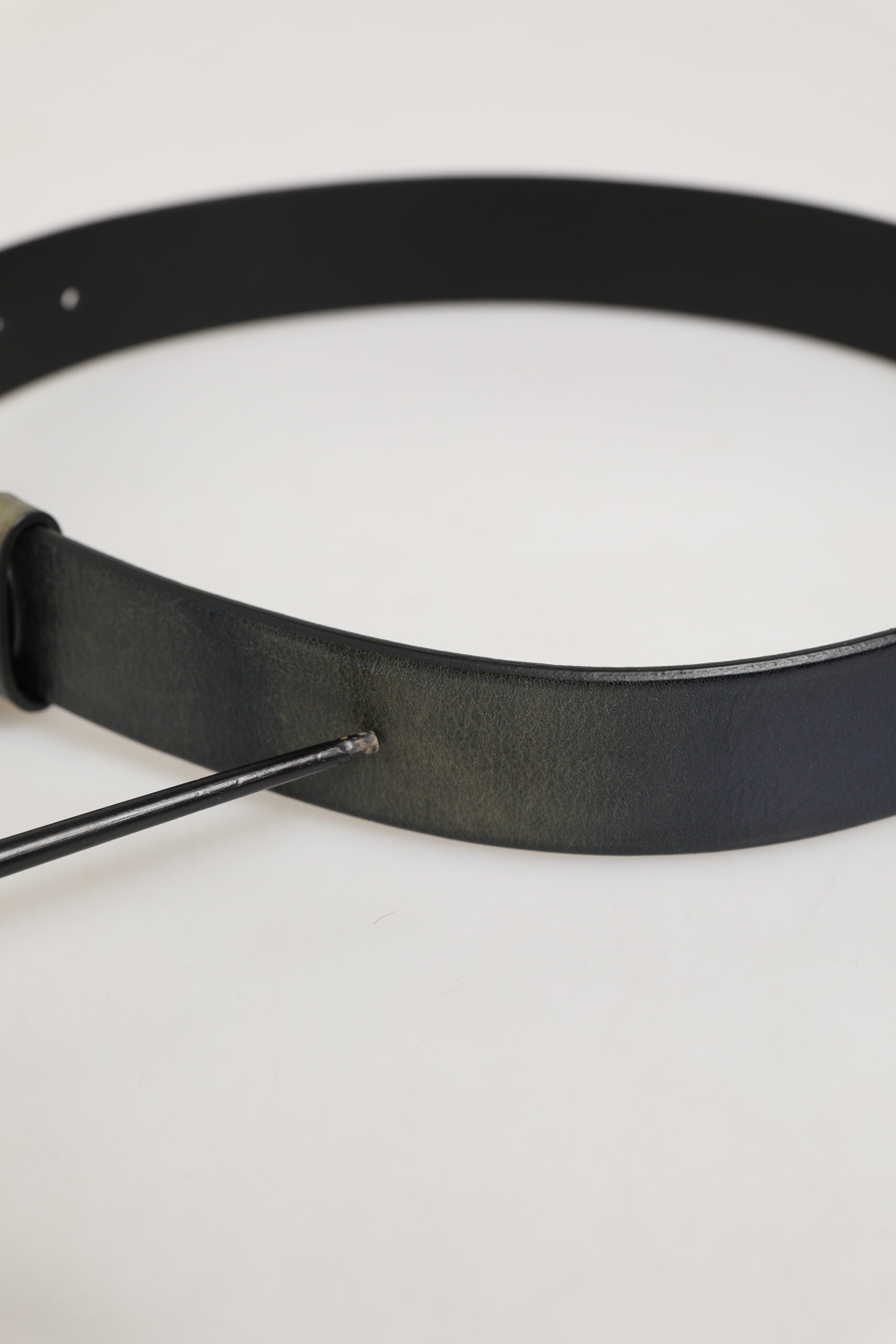 Black Classic Silver Metal DG Logo Buckle Belt