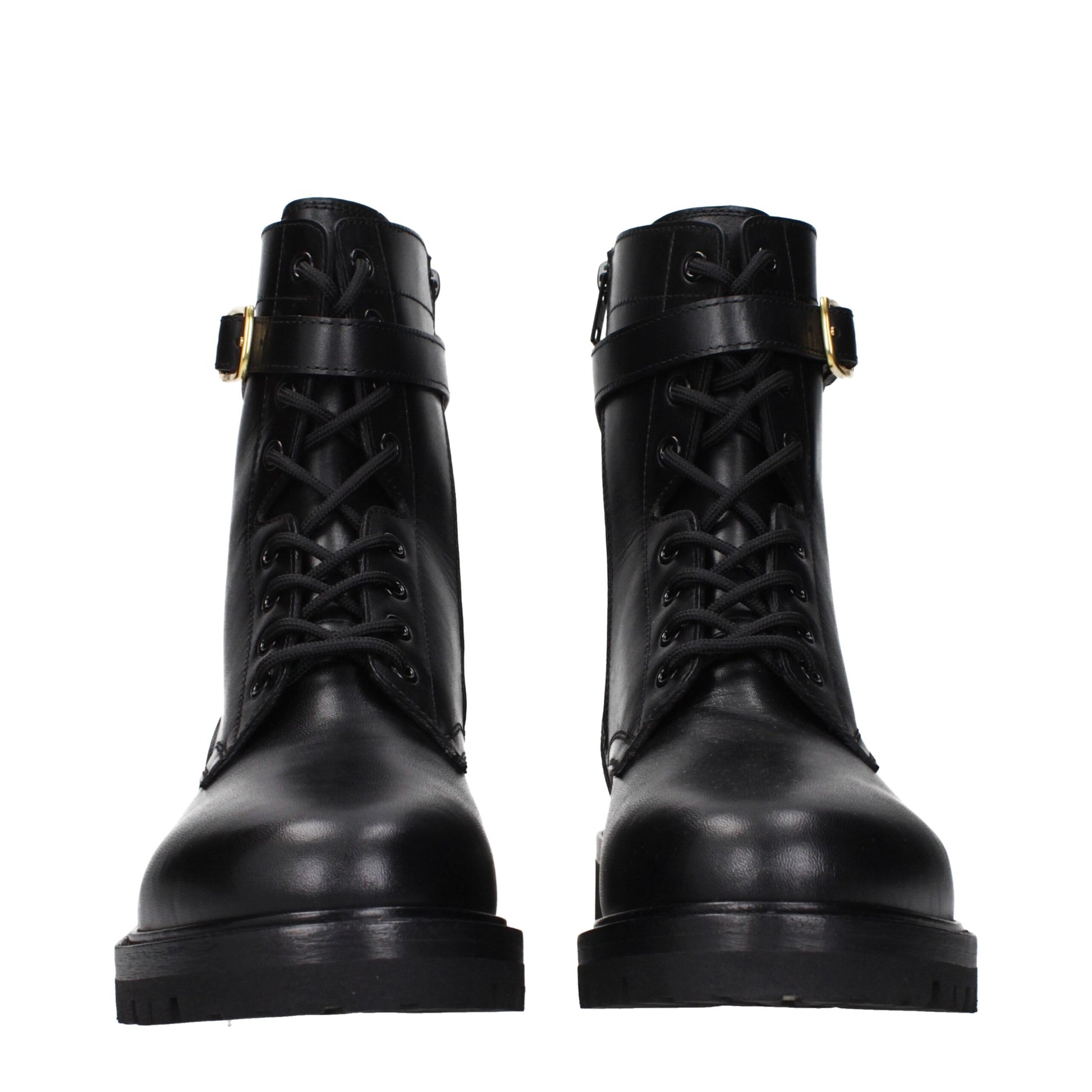 Black Leather Ankle Boots
