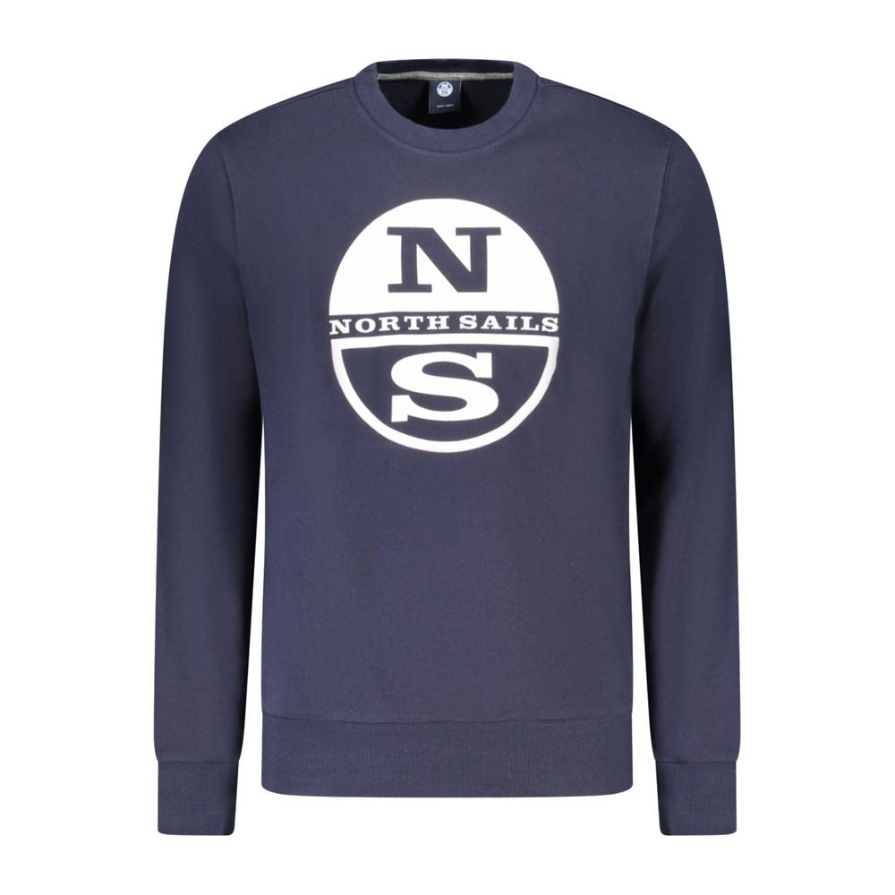 Blue Cotton Men Sweatshirt