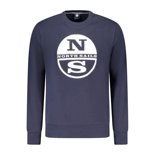 Blue Cotton Men Sweatshirt