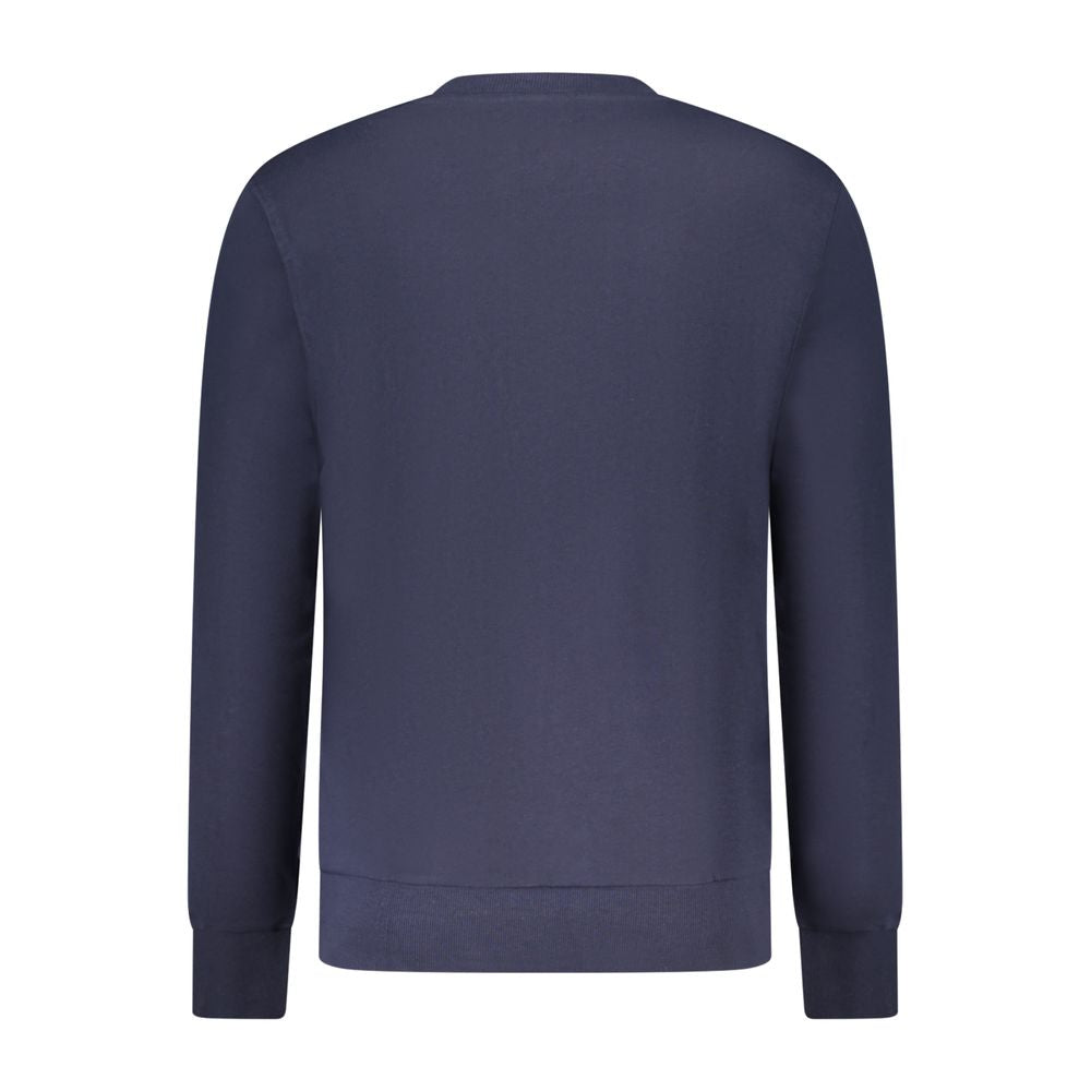 Blue Cotton Men Sweatshirt