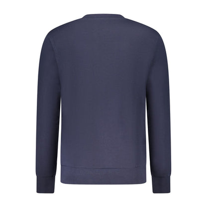 Blue Cotton Men Sweatshirt
