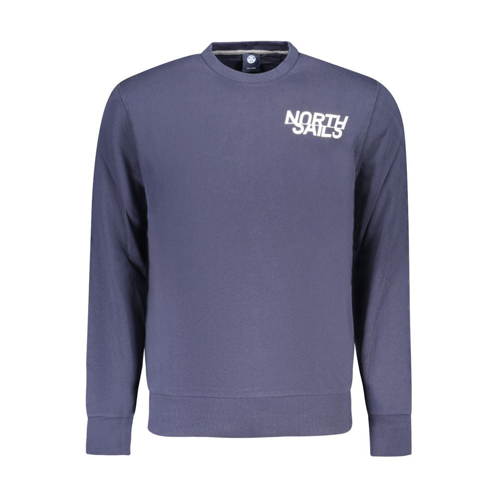 Blue Cotton Men Sweatshirt