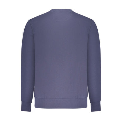 Blue Cotton Men Sweatshirt