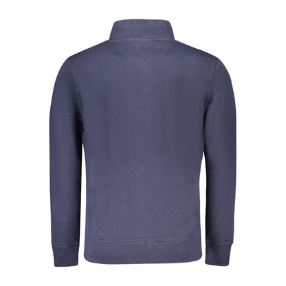 Blue Cotton Men Sweatshirt