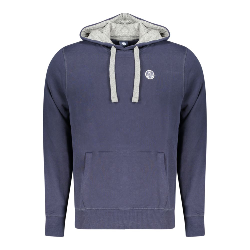 Blue Cotton Men's Hoodie