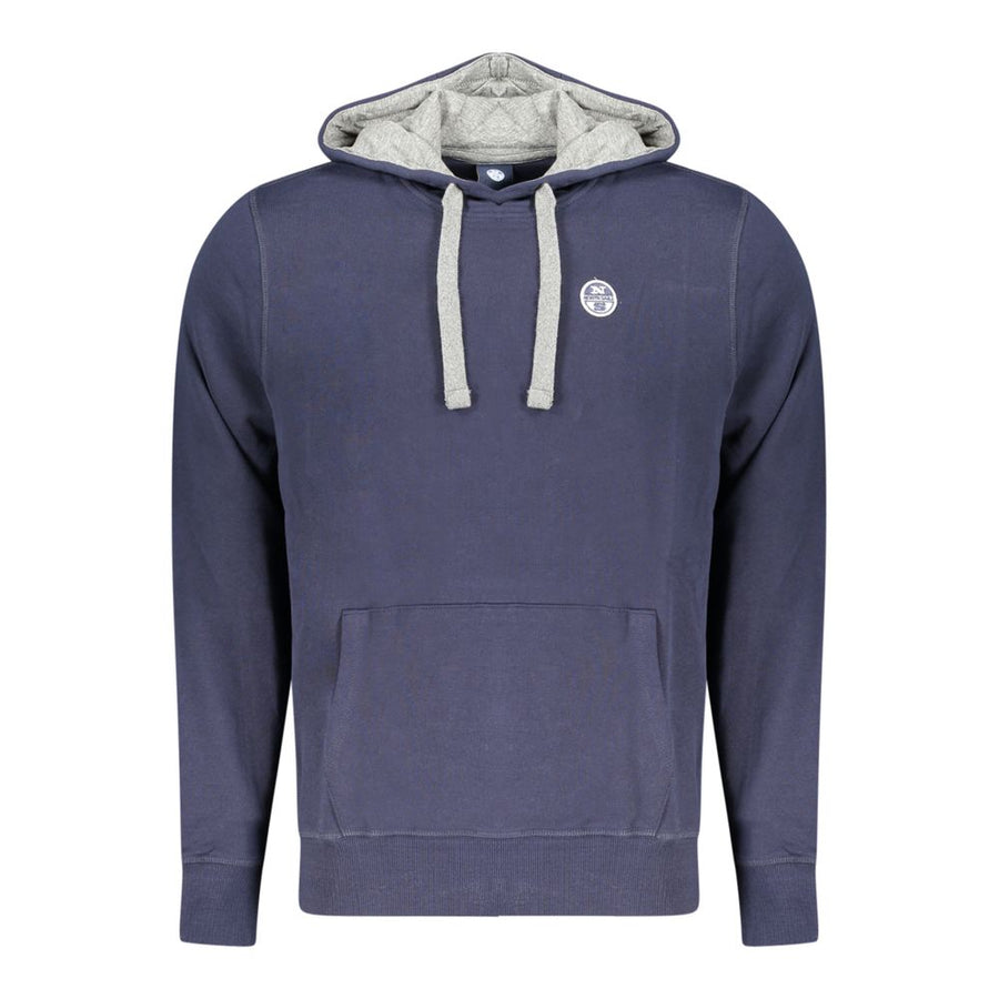 Blue Cotton Men's Hoodie