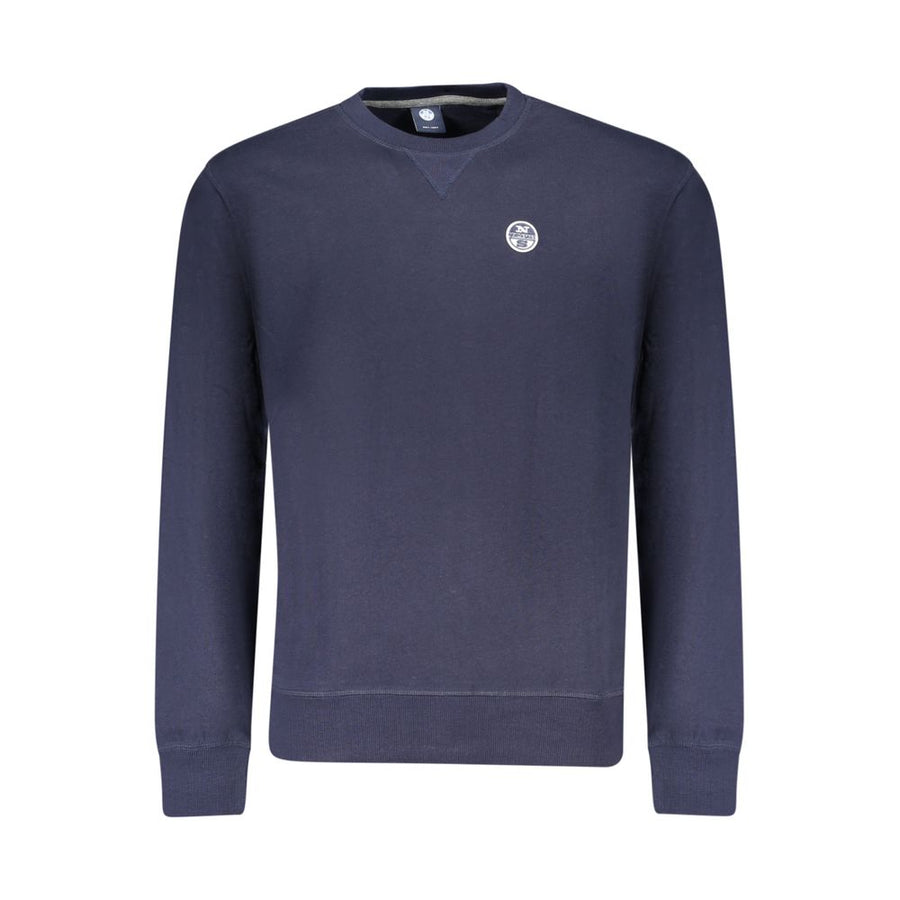 Blue Cotton Men Sweatshirt