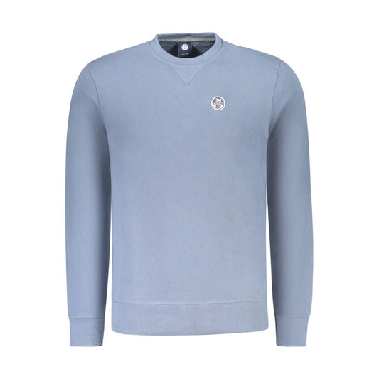 Blue Cotton Men Sweatshirt