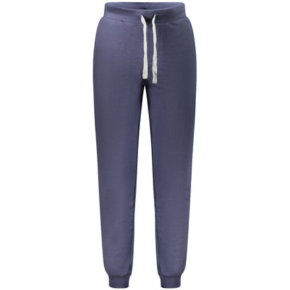 Blue Cotton Men's Track Pant