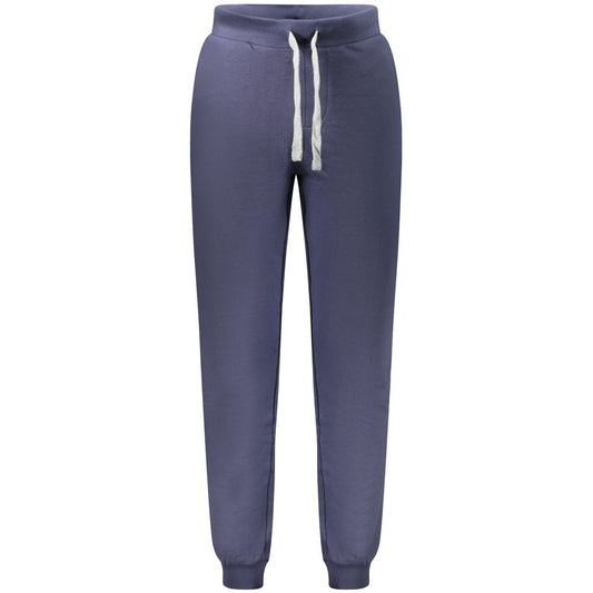 Blue Cotton Men's Track Pant