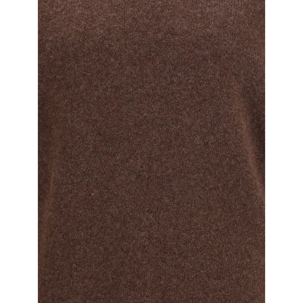 Brown Fleece Wool Sweatshirt