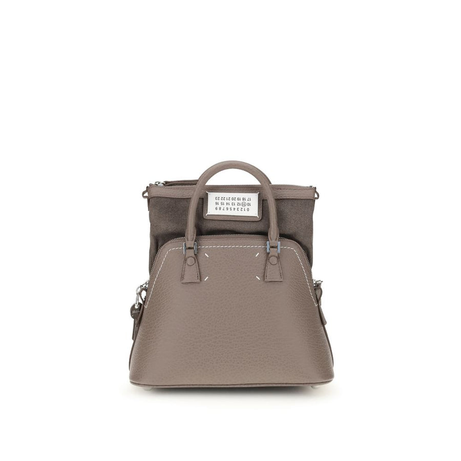 Beige Calf Leather Bos Taurus Handbag