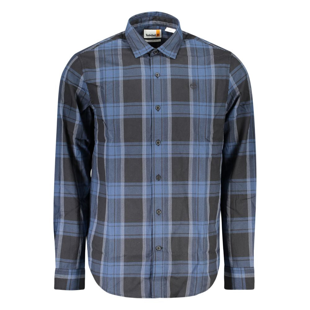 Blue Cotton Men Shirt