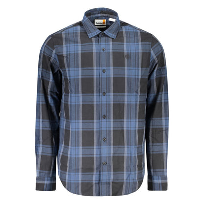 Blue Cotton Men Shirt