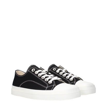 Black Fabric Low Tops