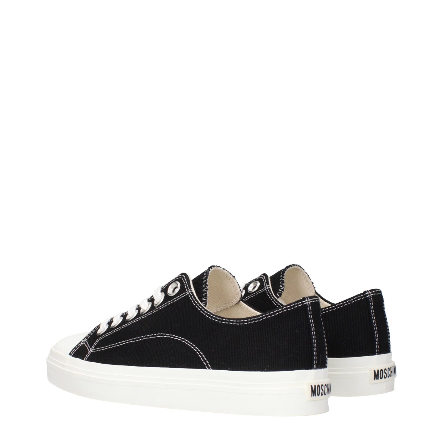 Black Fabric Low Tops
