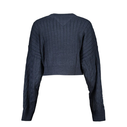 Blue Polyester Sweater
