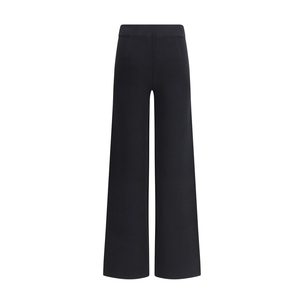 Black Viscose Casual Pants
