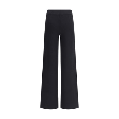 Black Viscose Casual Pants