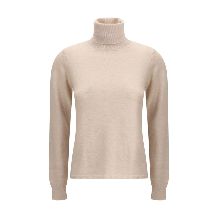 Beige Wool Turtleneck