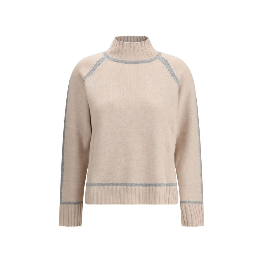 Beige Wool Turtleneck