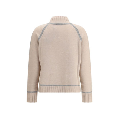 Beige Wool Turtleneck