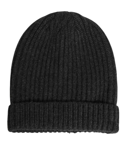 Black Cashmere Knitted Beanie Men Capello Hat