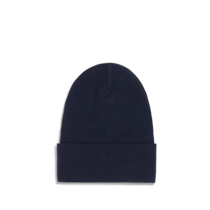 Blue Fleece Wool Beanie