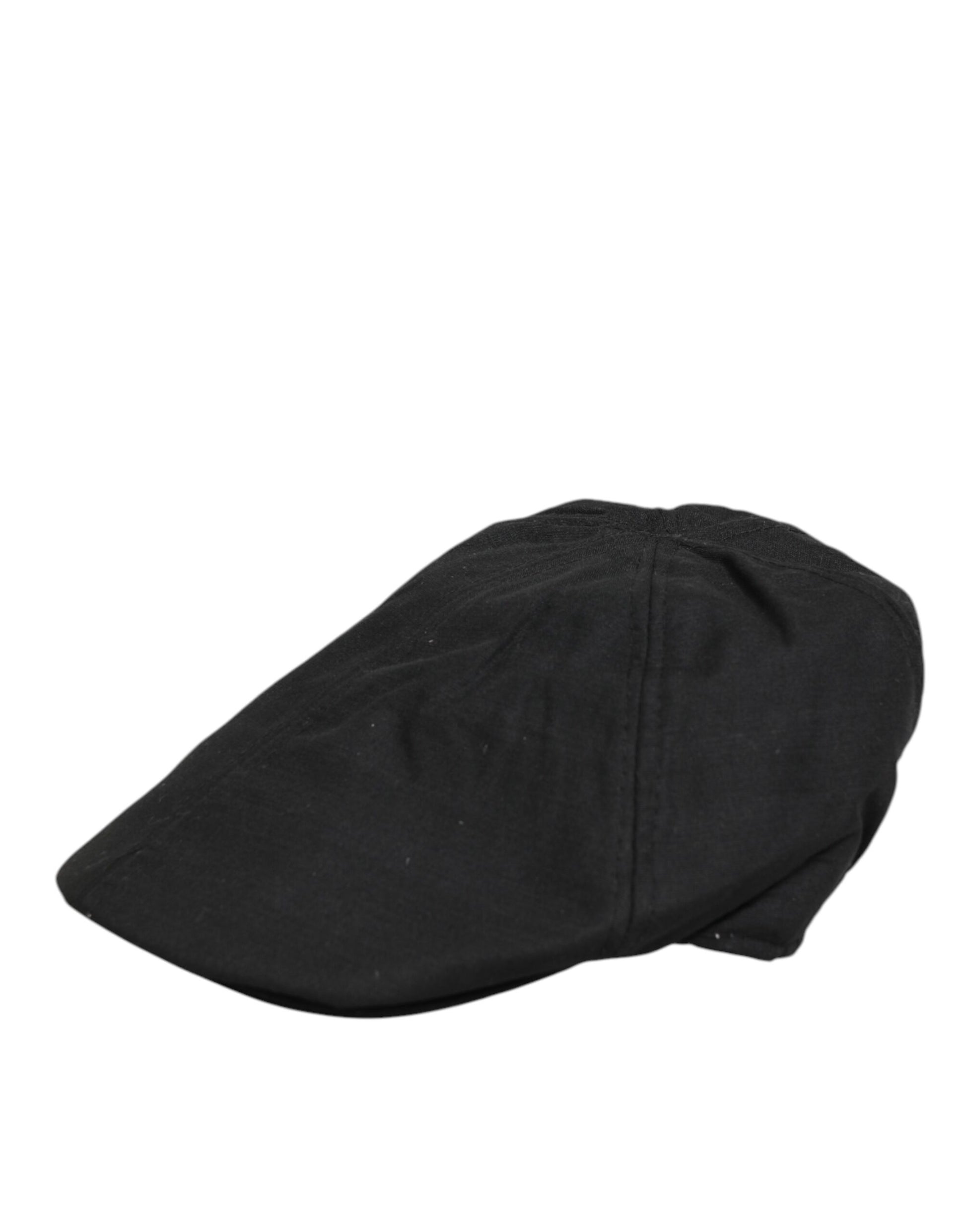 Black Cotton DG Logo Newsboy Cloth Capello Hat