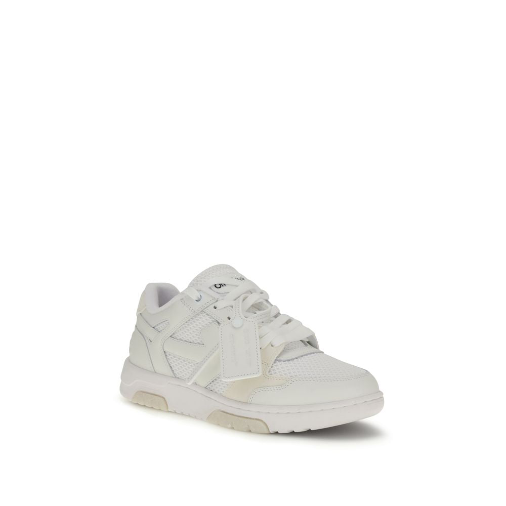 White Calf Leather Bos Taurus Low Top Sneakers