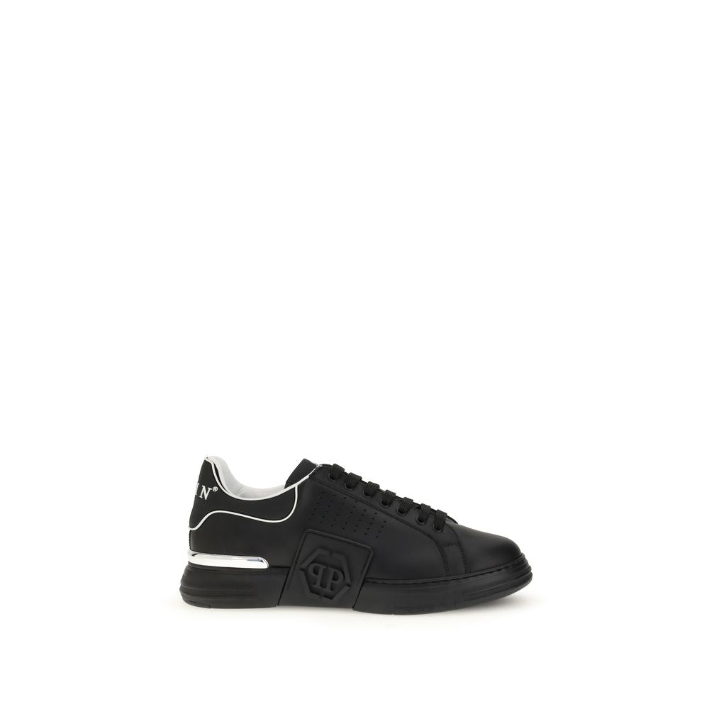 Black Calf Leather Bos Taurus Athletic Sneakers