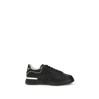 Black Calf Leather Bos Taurus Athletic Sneakers