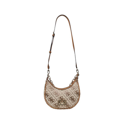 Beige Polyester Handbag