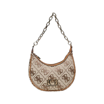 Beige Polyester Handbag