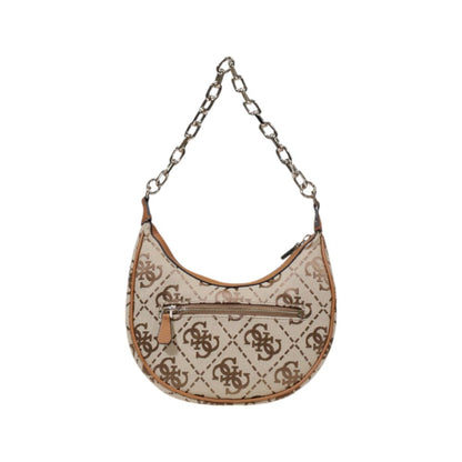 Beige Polyester Handbag