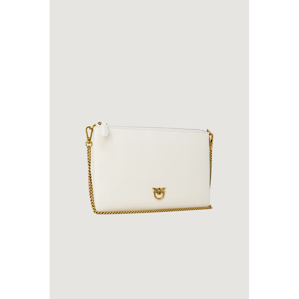 Cream Leather Clutch Bag