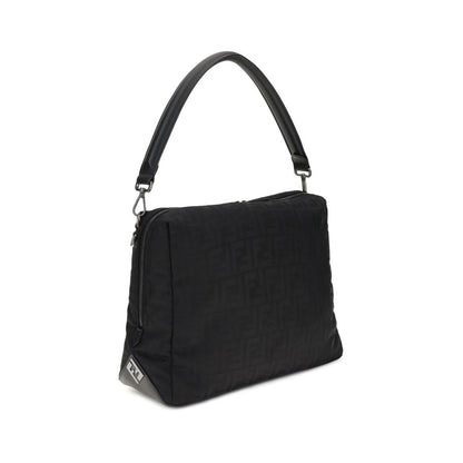 Black Polyamide Shoulder Bag