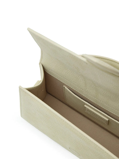 Beige Textured Le Grand Bambino Bag