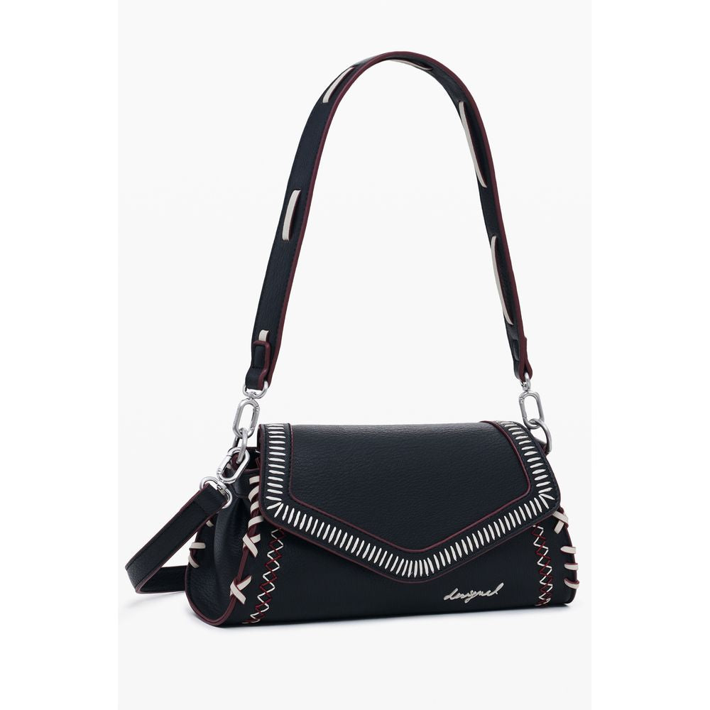 Black Polyethylene Women Handbag