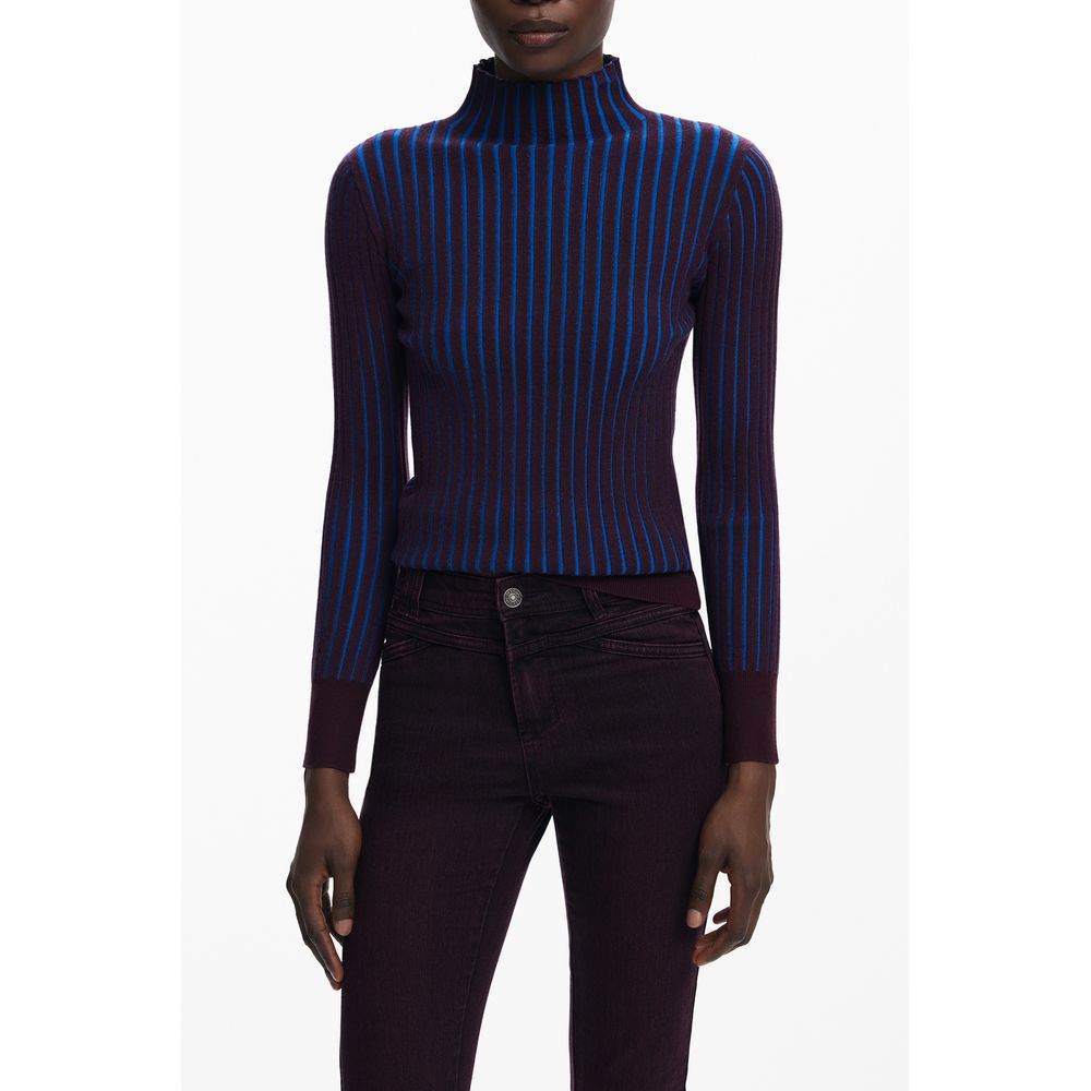 Brown Polyester Women Sweater