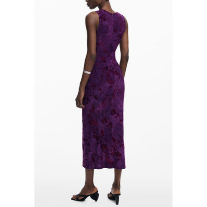 Purple Polyester Women Dress