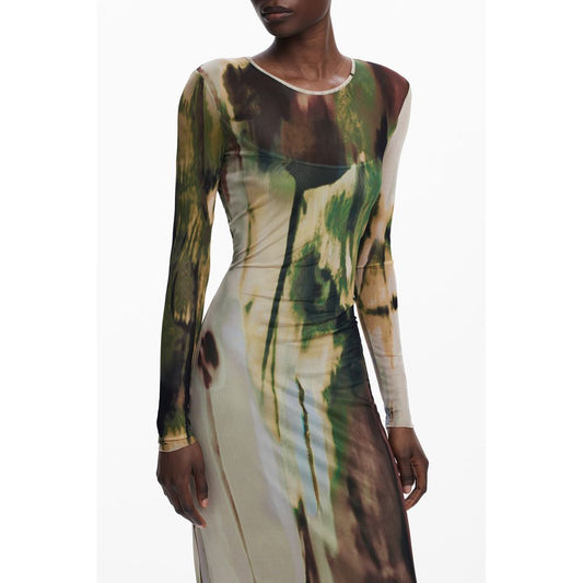 Green Polyester Women Dress